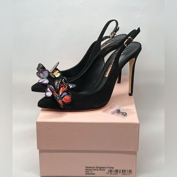 Sophia Webster Vanessa Butterfly Suede Slingback Pump size 41 - Picture 11 of 13